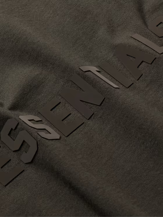 Essentials Crewneck Long Sleeve Tee Logot Off Black