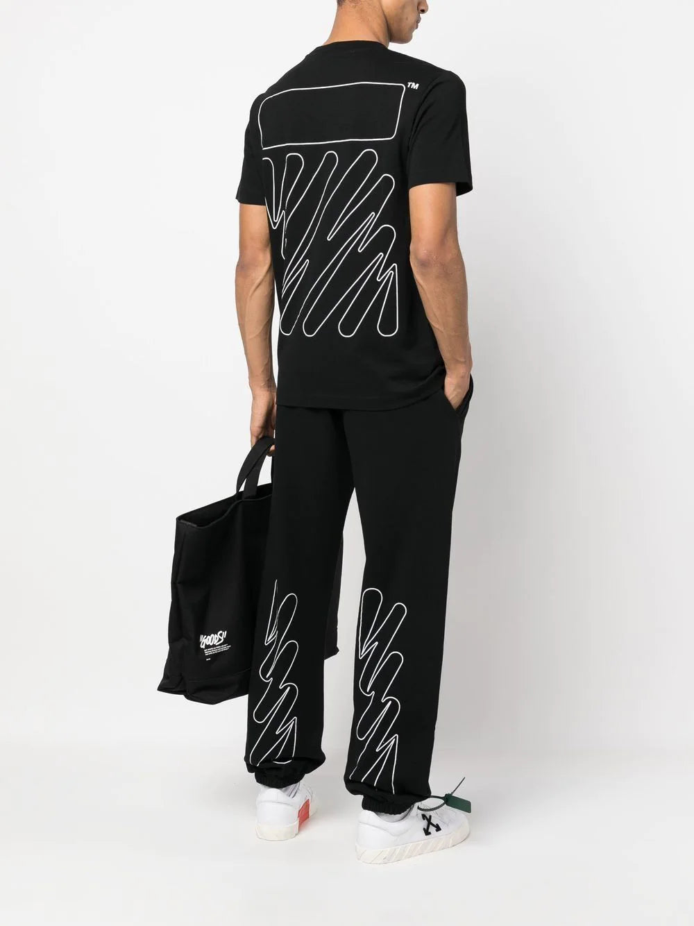 Off-White Wave Outline T-Shirts Black