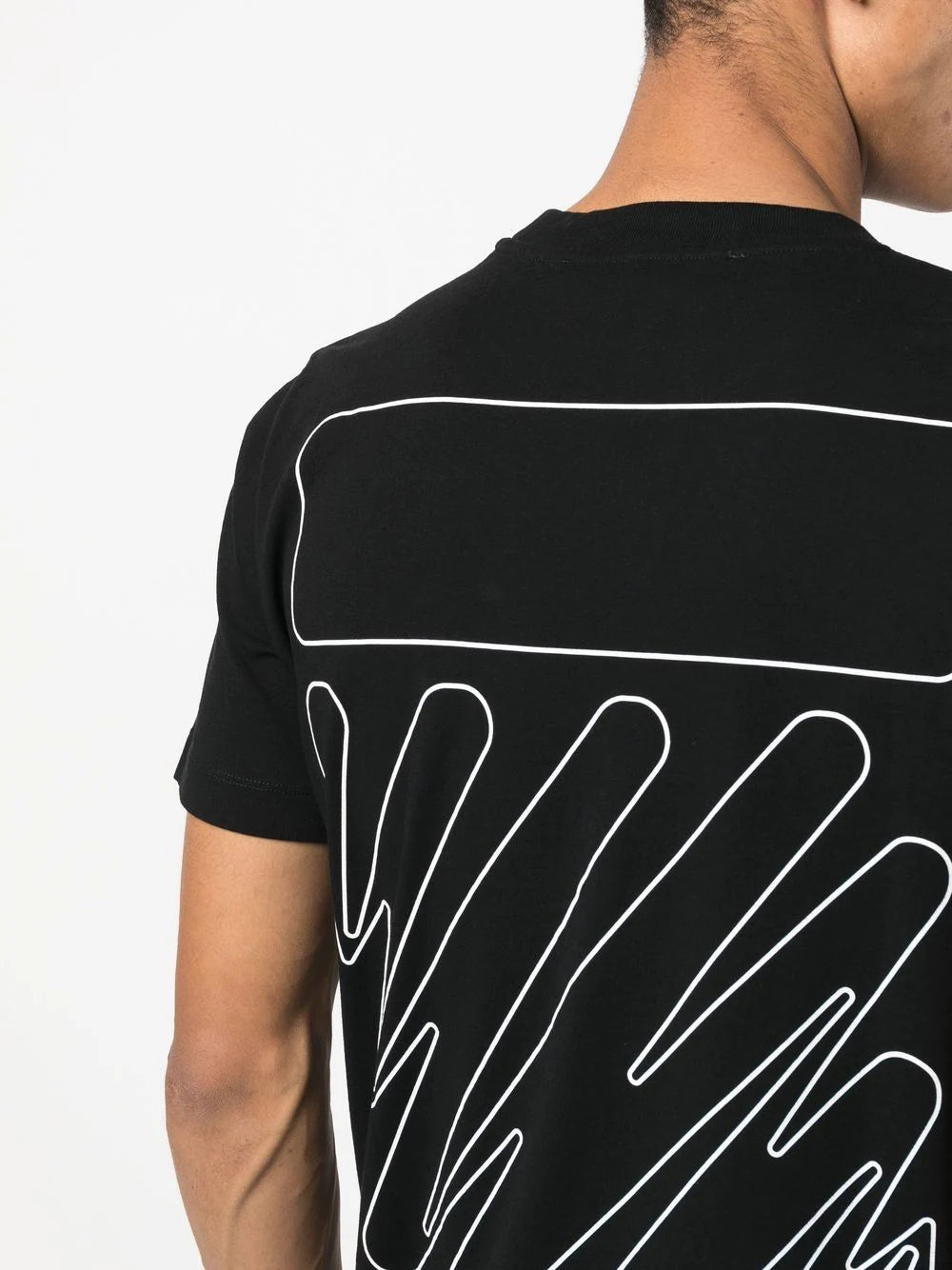 Off-White Wave Outline T-Shirts Black
