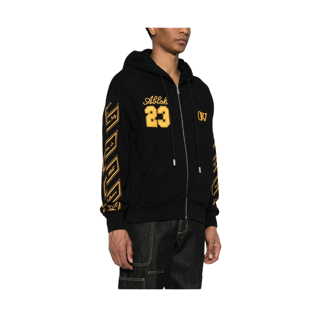 Off-White Zipped Skate Fit 23 Hoodie Black