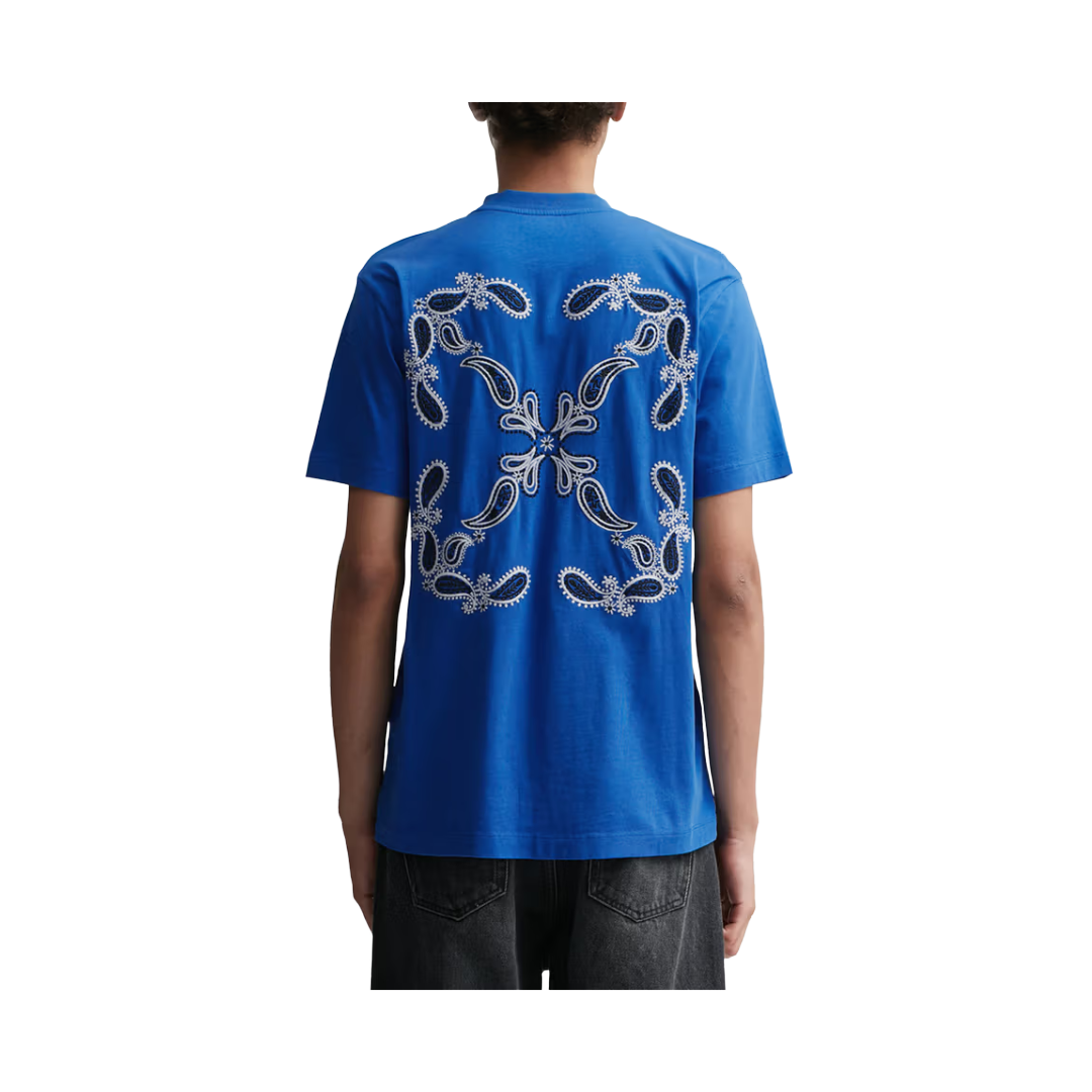 Off-White Emboired Bandana Arrow Blue
