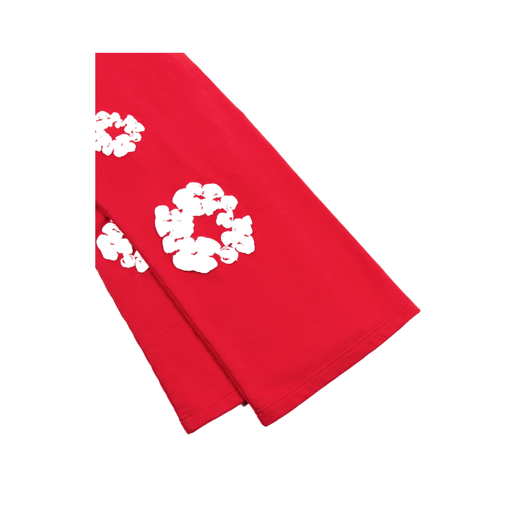 Denim Tears Cotton Wreath Baggy Red Sweatpants