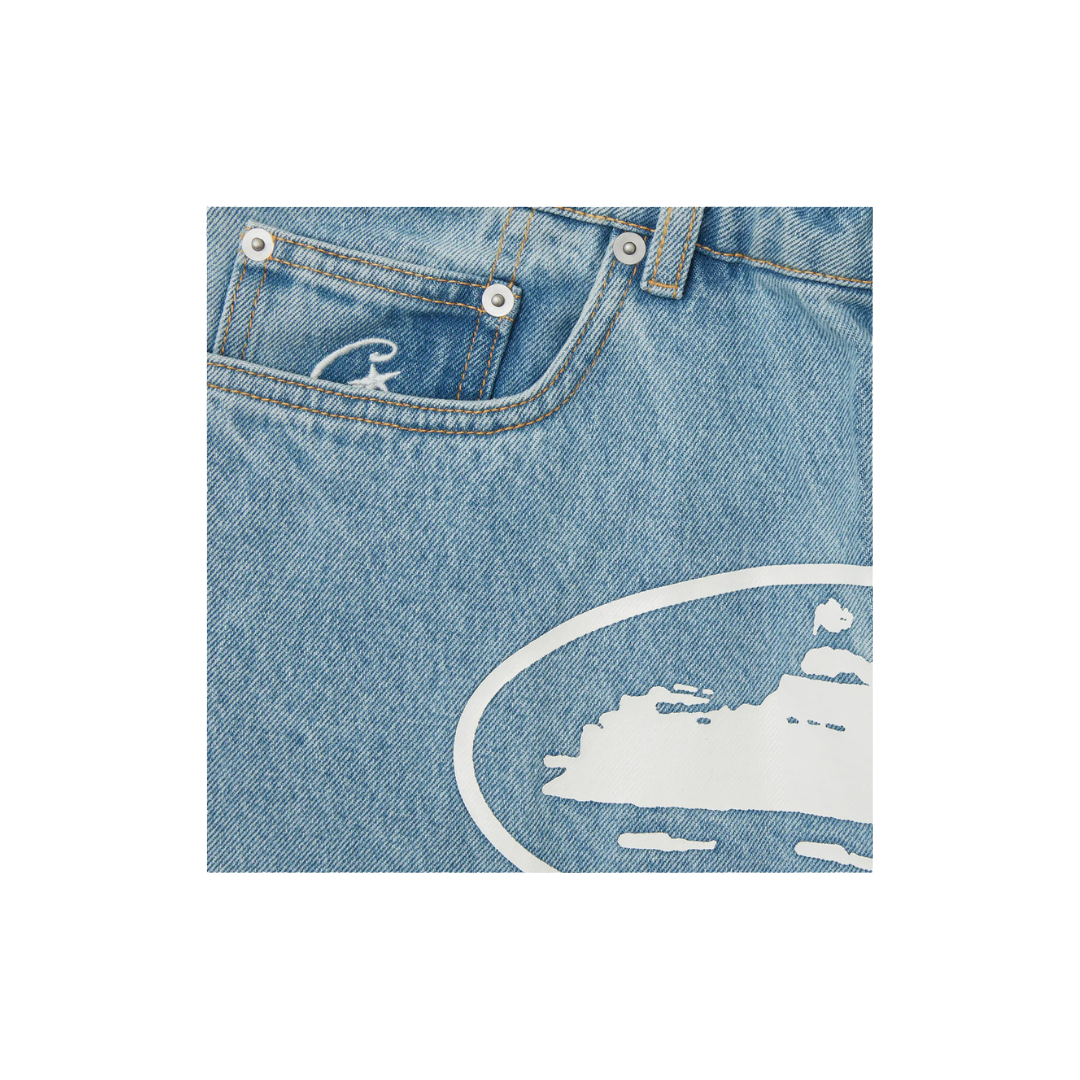 Corteiz Alcatraz Shorts Denim Stonewash