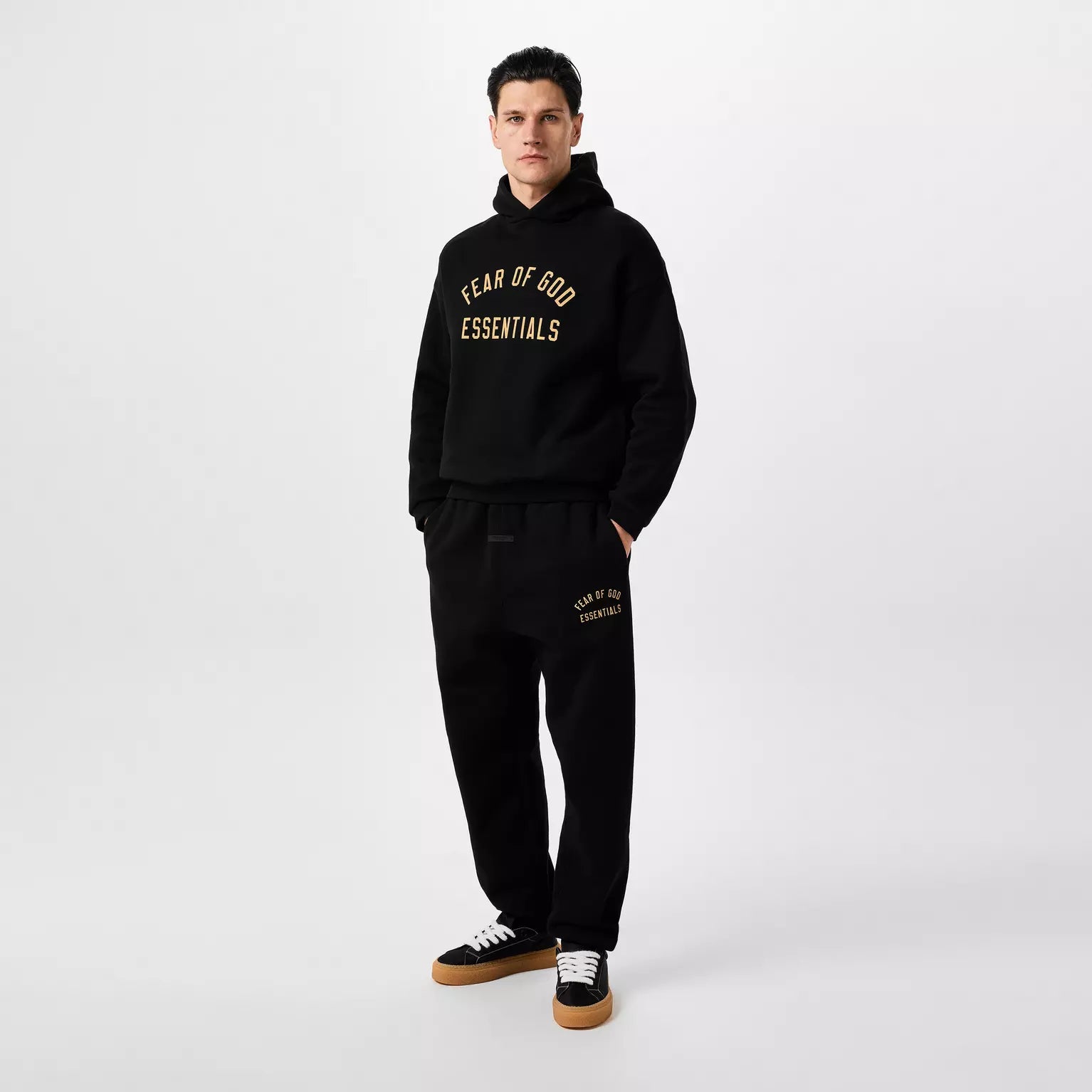 Fear of God Essentials Fleece II Hoodie 'Black'