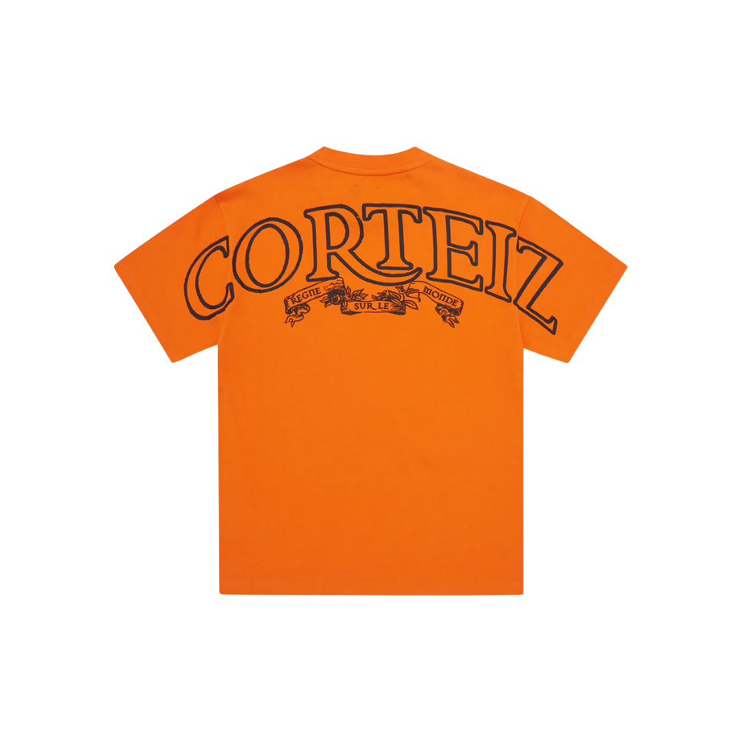 Corteiz Royale Heavyweight Tee Orange Black