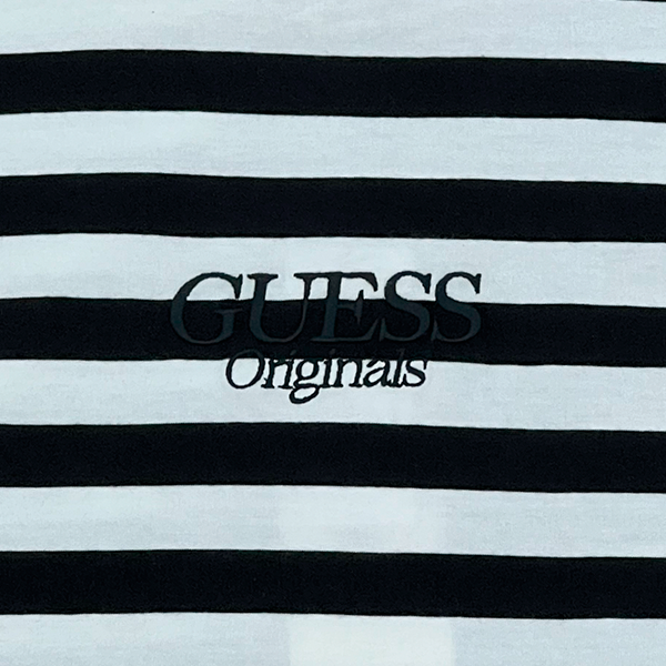 GUESS ORIGINALS Go Simple Stripe Tee - Jet Black Multi