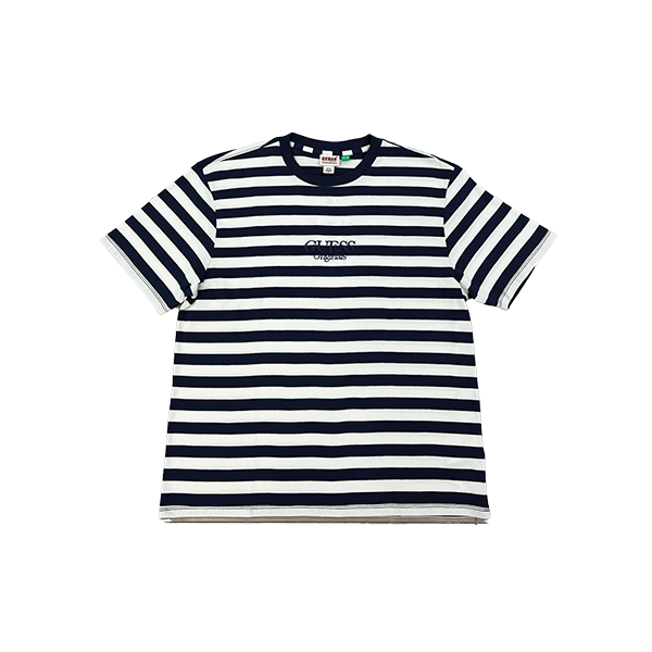 GUESS ORIGINALS Go Originals Vertical Stp Tee - Uniform Blue Multi