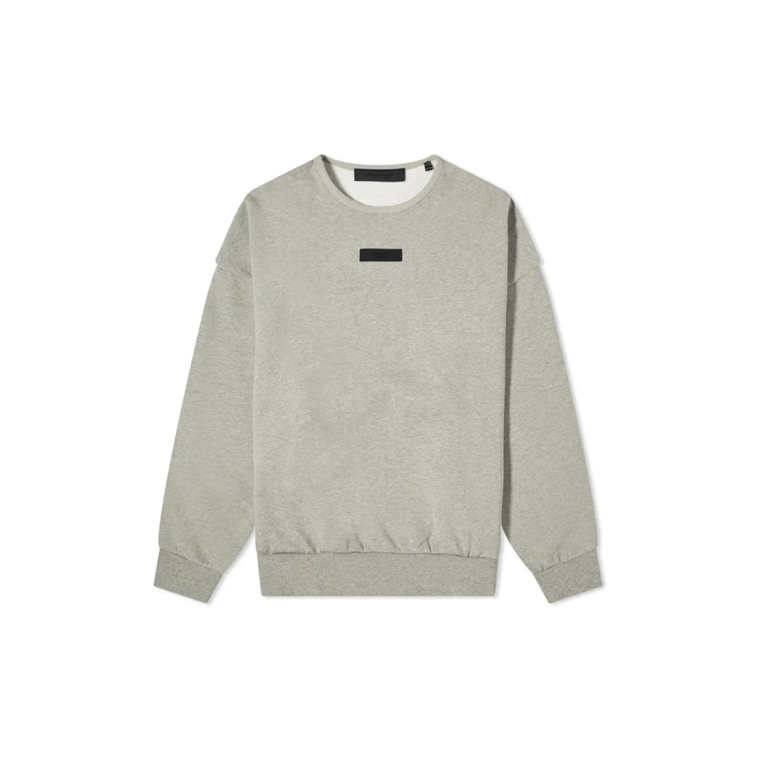 Essentials Dark Heather Oatmeal Crew Neck Sweatshirt