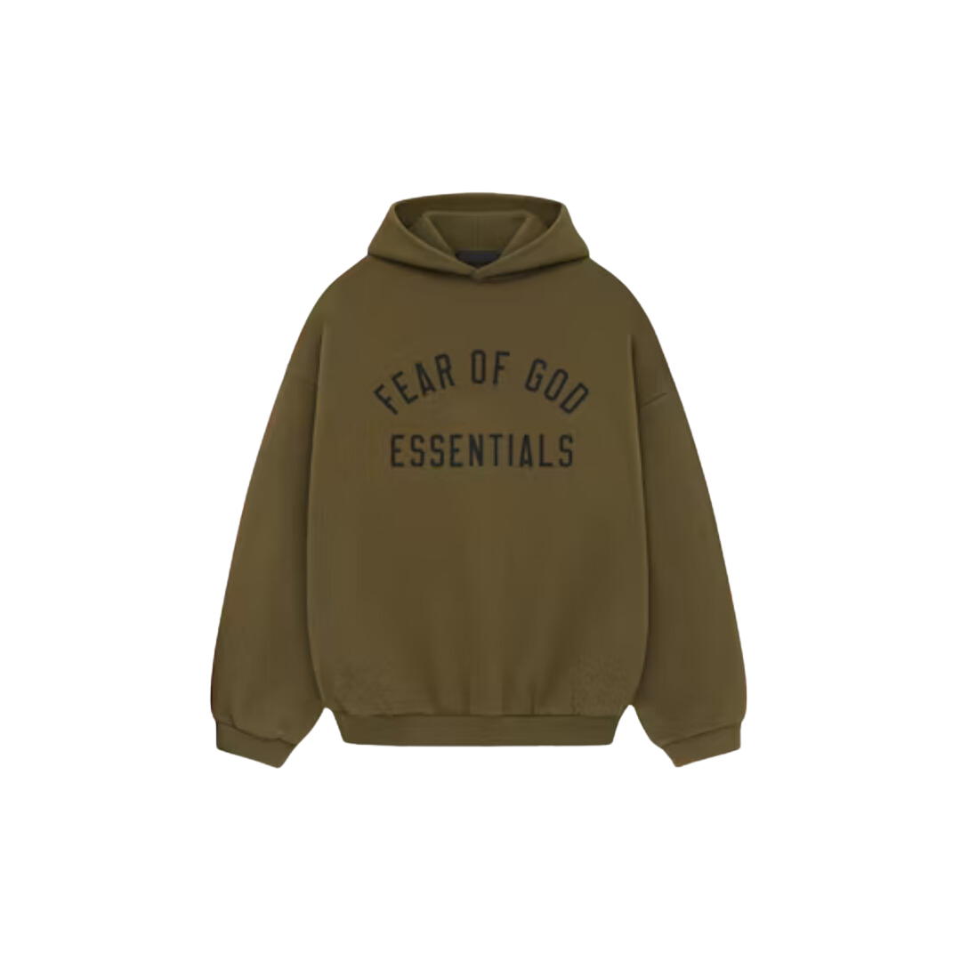 Fear of God Essentials Fleece Hoodie Olive