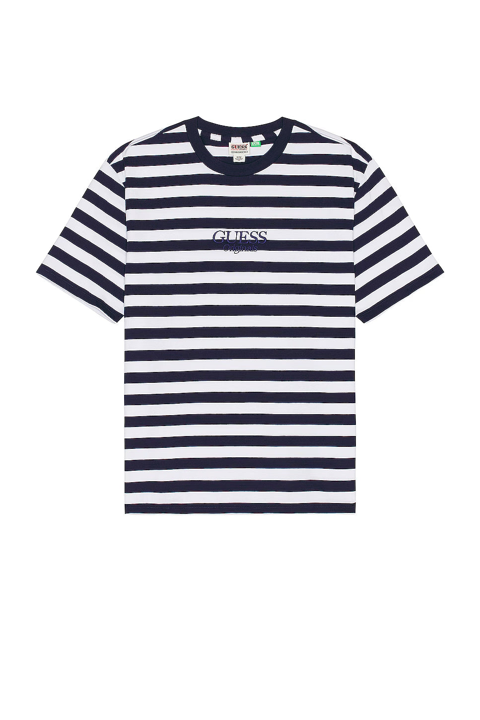 GUESS ORIGINALS Go Simple Stripe Tee - Cave Blue Multi