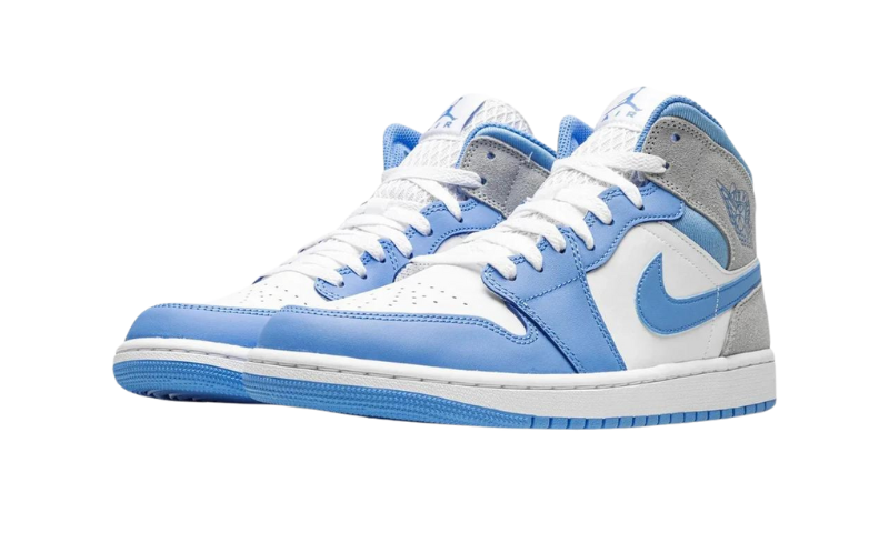 Jordan 1 Mid - University Blue Grey