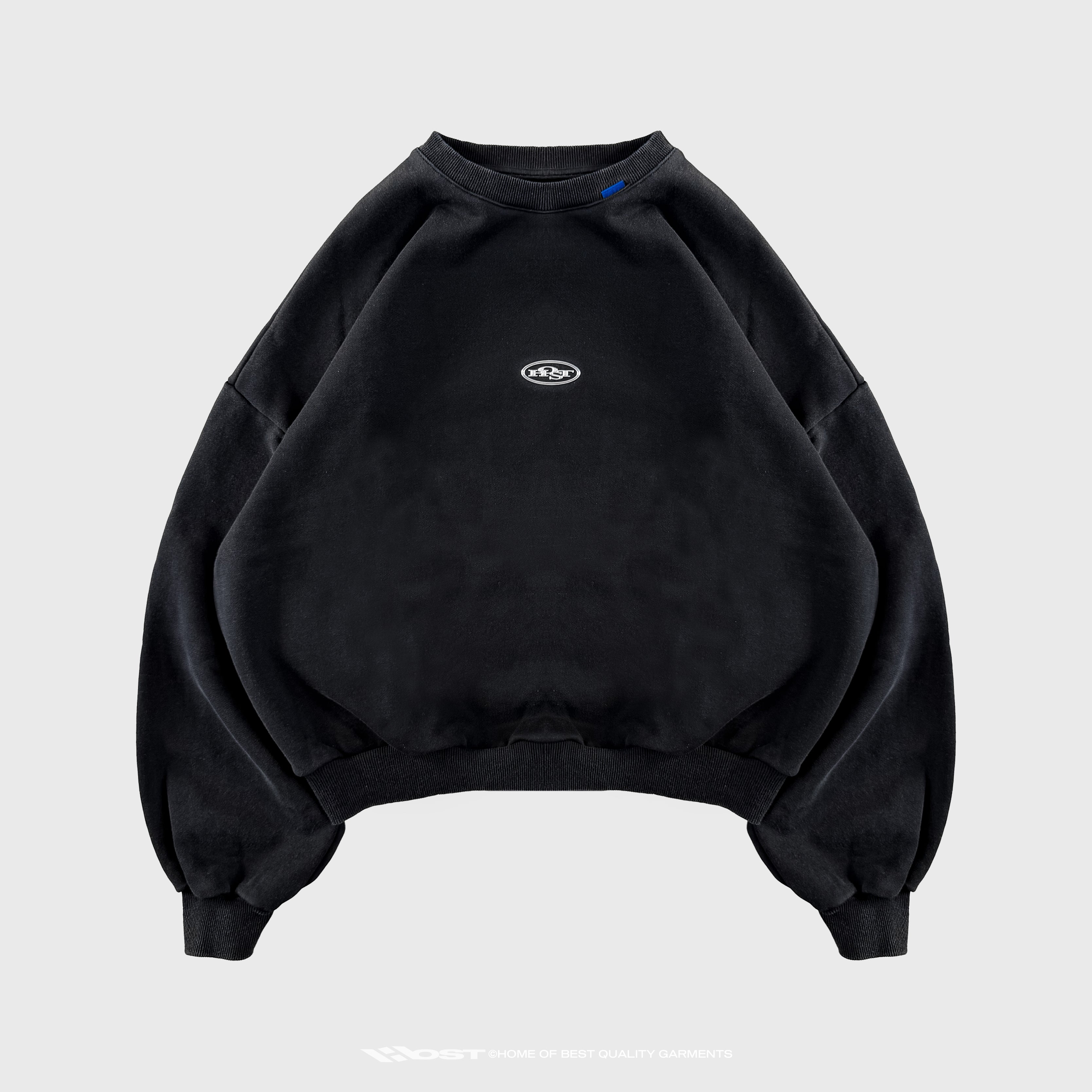 Host - Emboss Metal Logo Crewneck Black