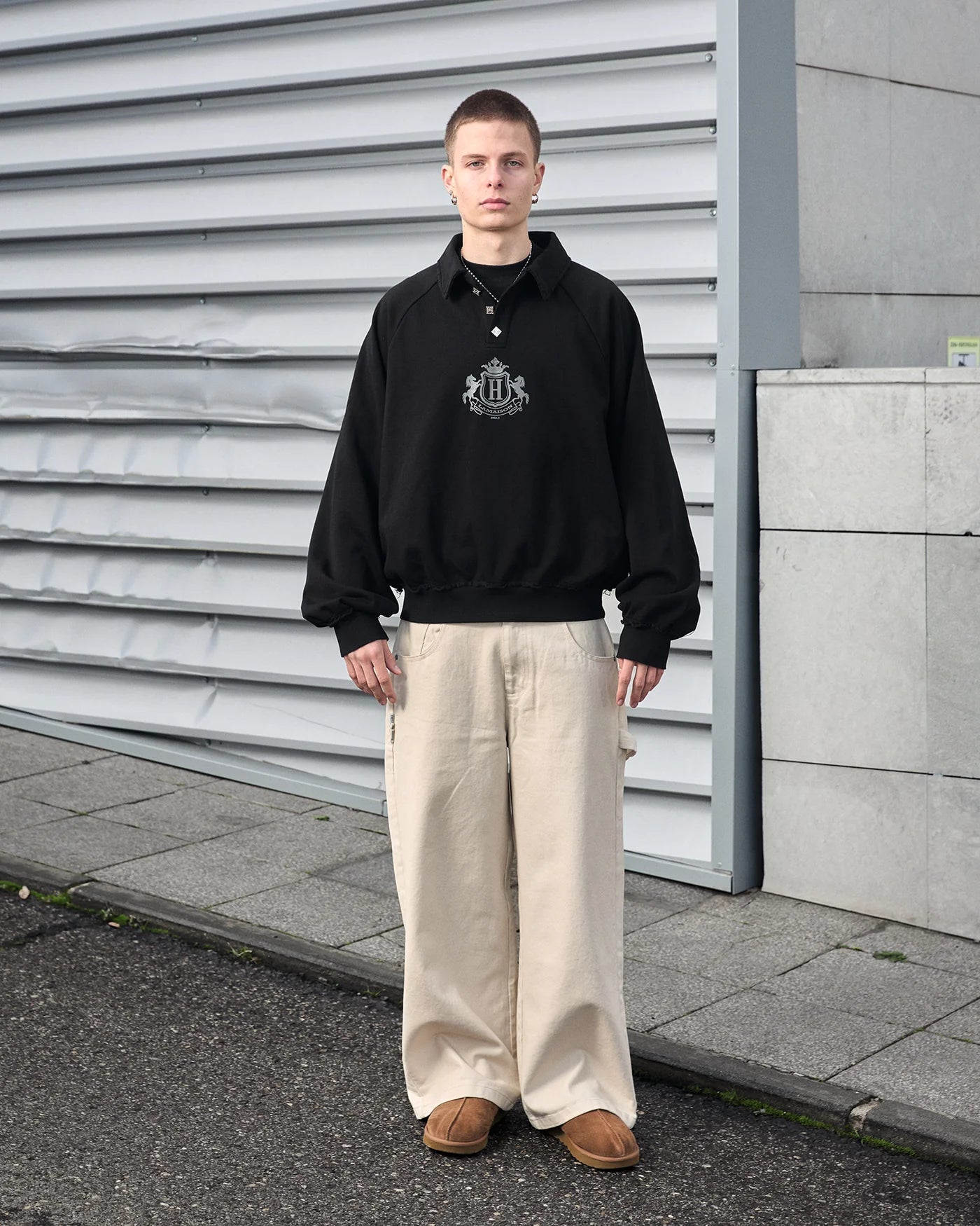 Host - Luxe Polo Crewneck Black