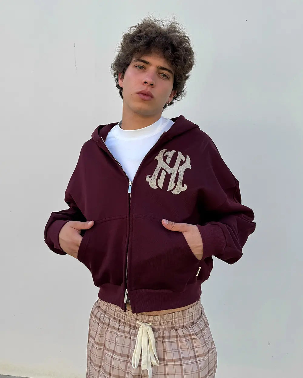 Host - Homerun Burgundy Zipped Hoodie