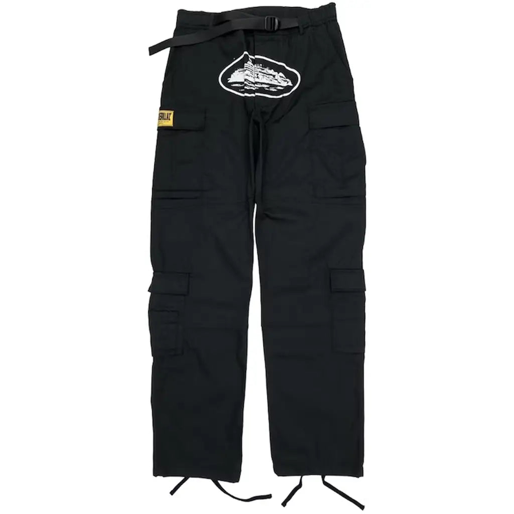 Corteiz 4Starz Special Edition Guerillaz Cargos Black White