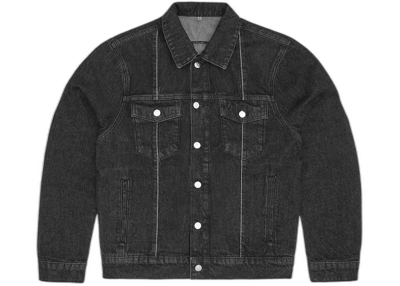 Corteiz C-Star Stitch Down Denim Jacket Black