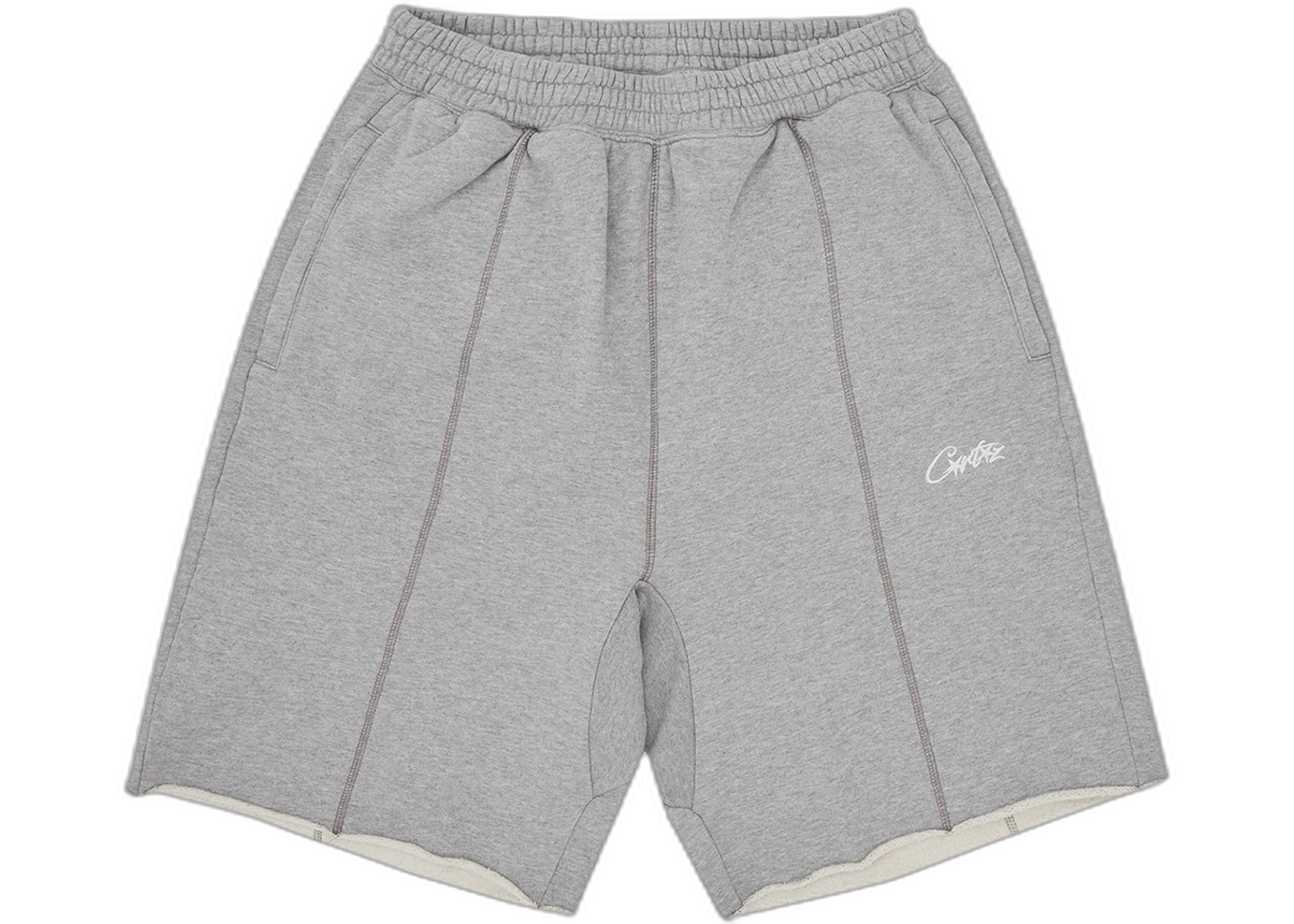 Corteiz HMP Raw Hem Shorts Heather Grey