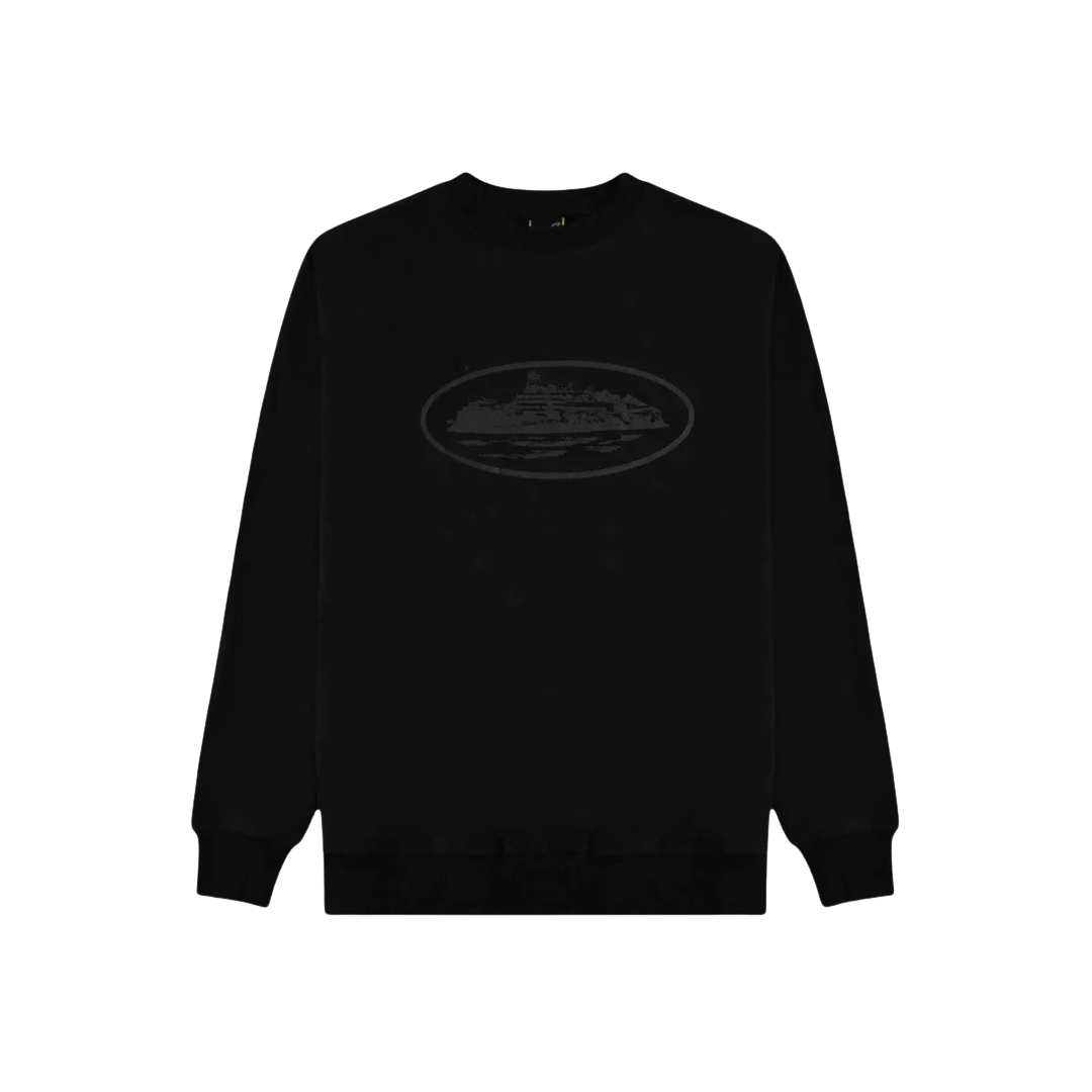 Corteiz OG Alcatraz Sweatshirt 'Triple Black'