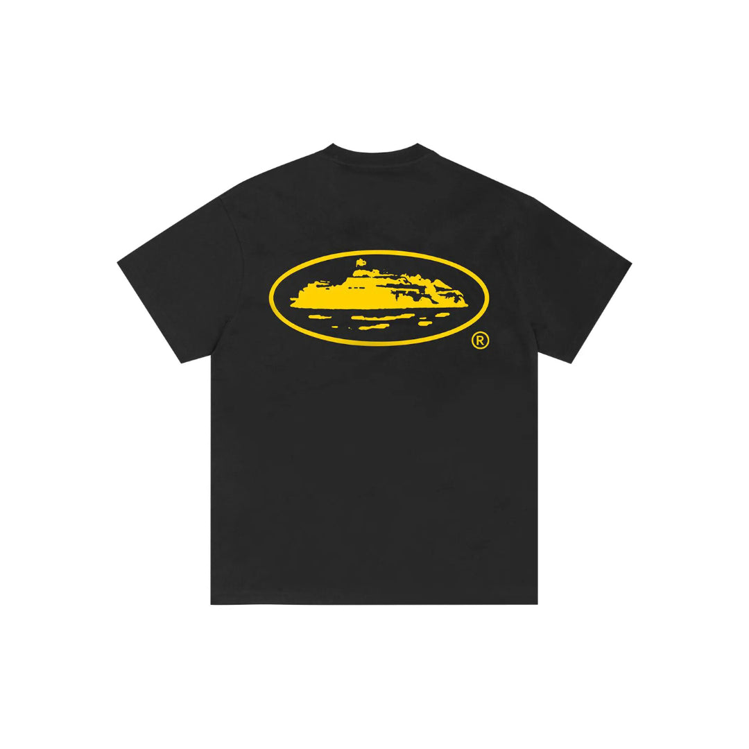 Corteiz e heavyweight tee Tシャツ 黒黄 L