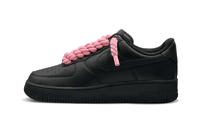 Air Force 1 Rope Laces Black Pink