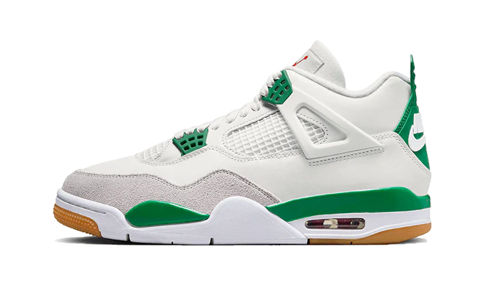 Jordan 4 gris con top verde