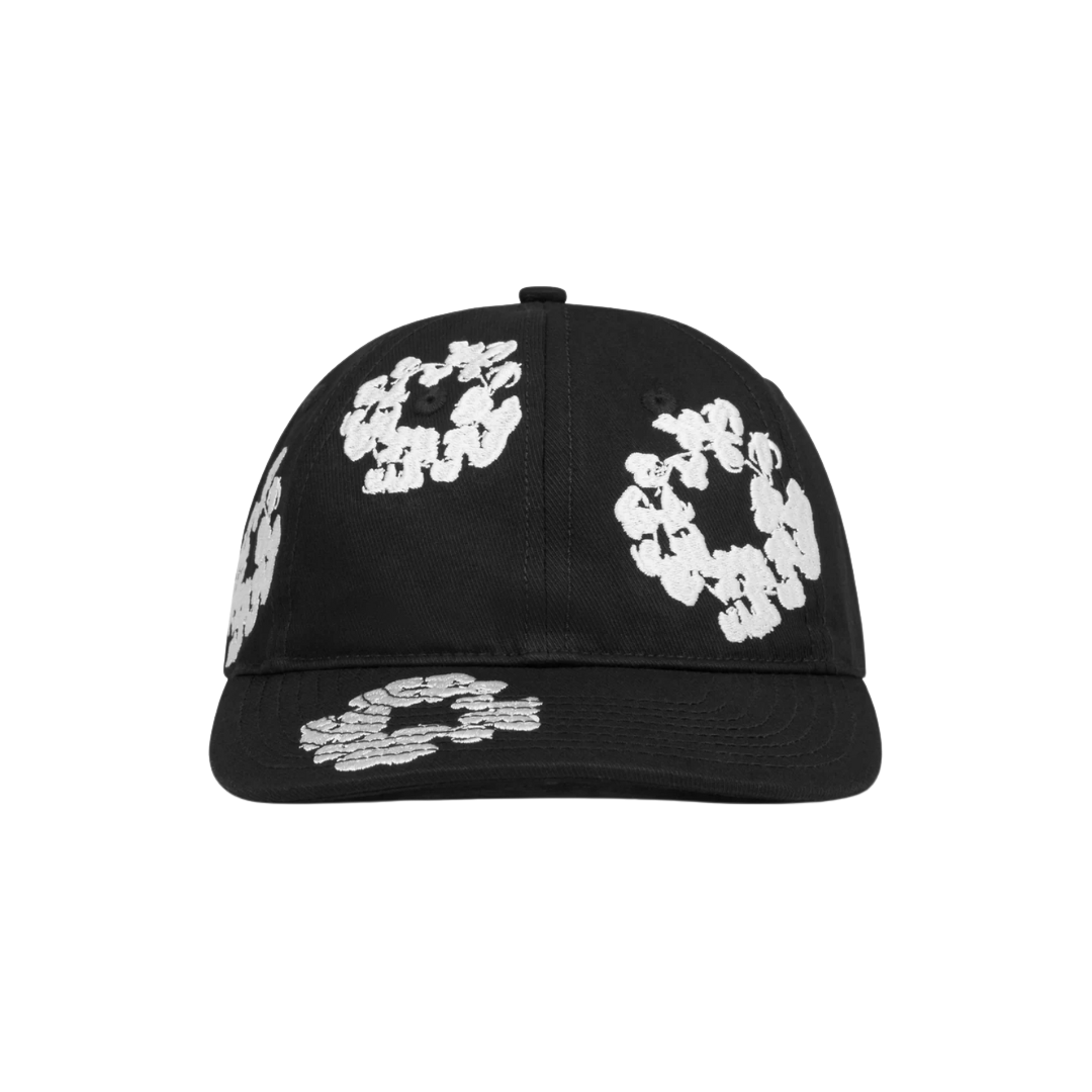 Denim Tears Cotton Wreath Cap Black/White