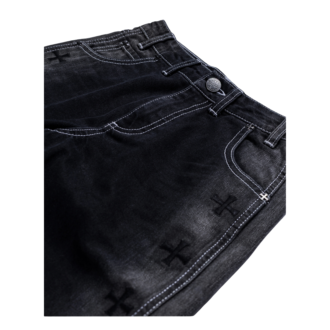 LVGN - Black Fade Cross Denim