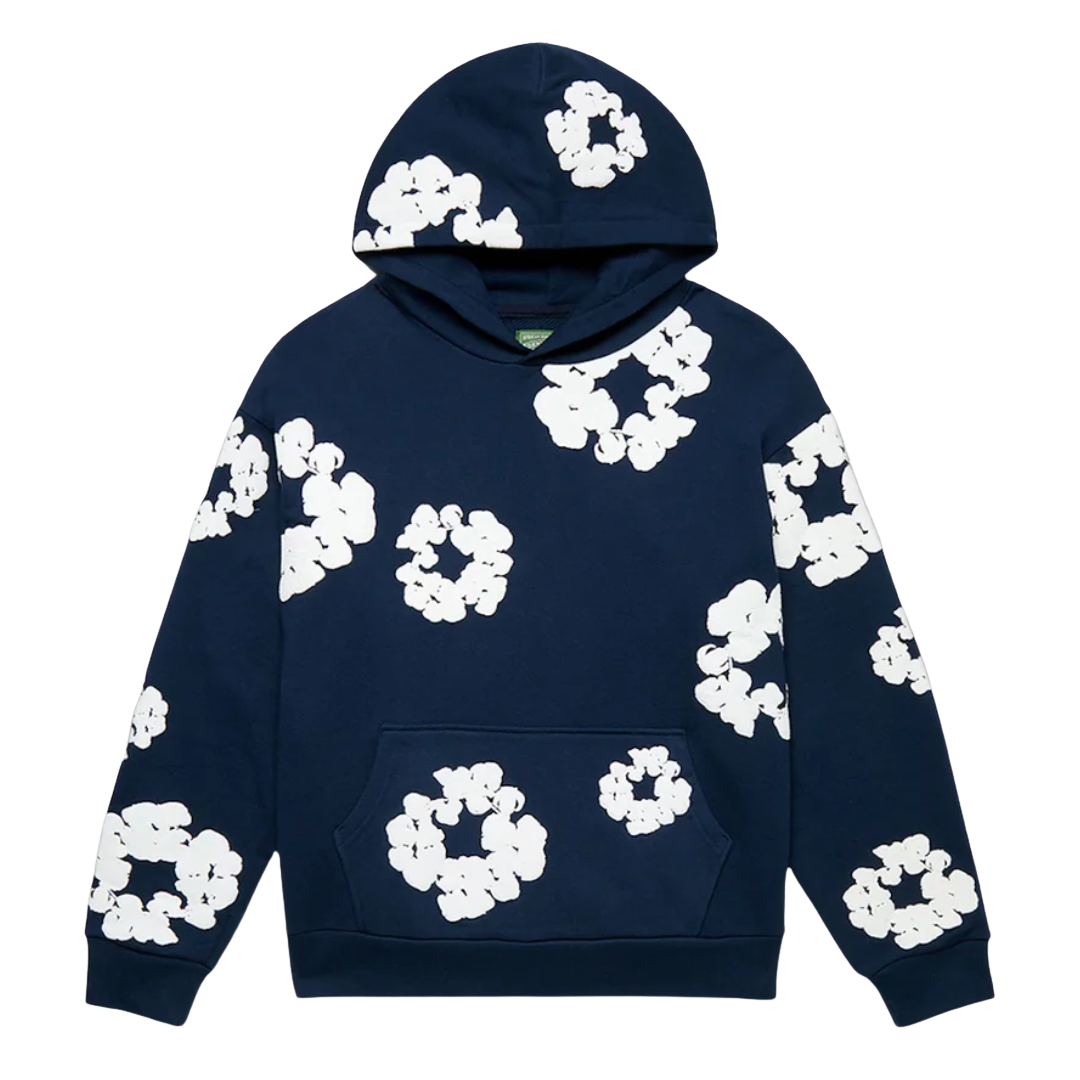 Denim Tears Cotton Wreath Hoodie Navy