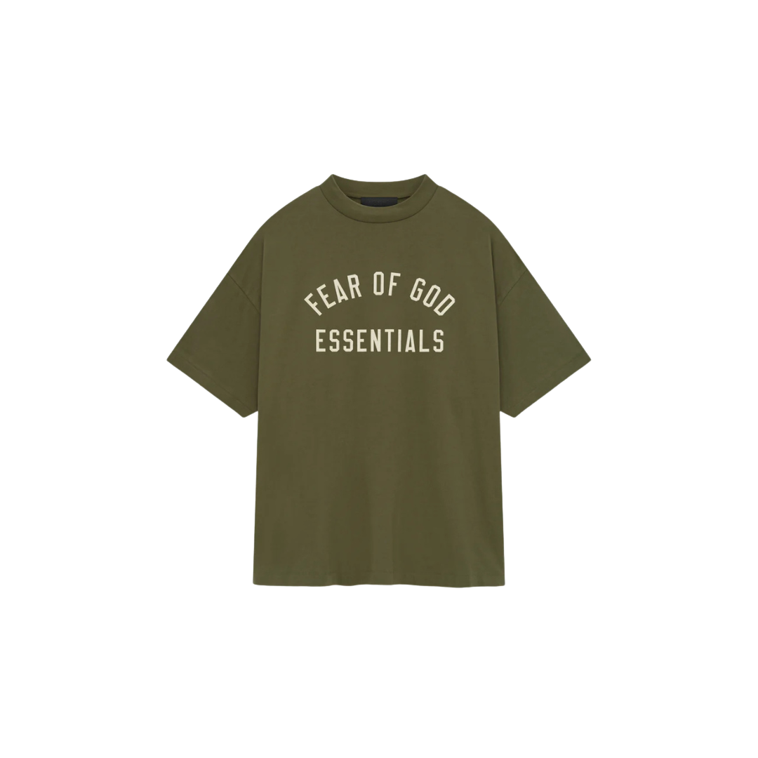 Fear of God Essentials Jersey Crewneck Tee Military