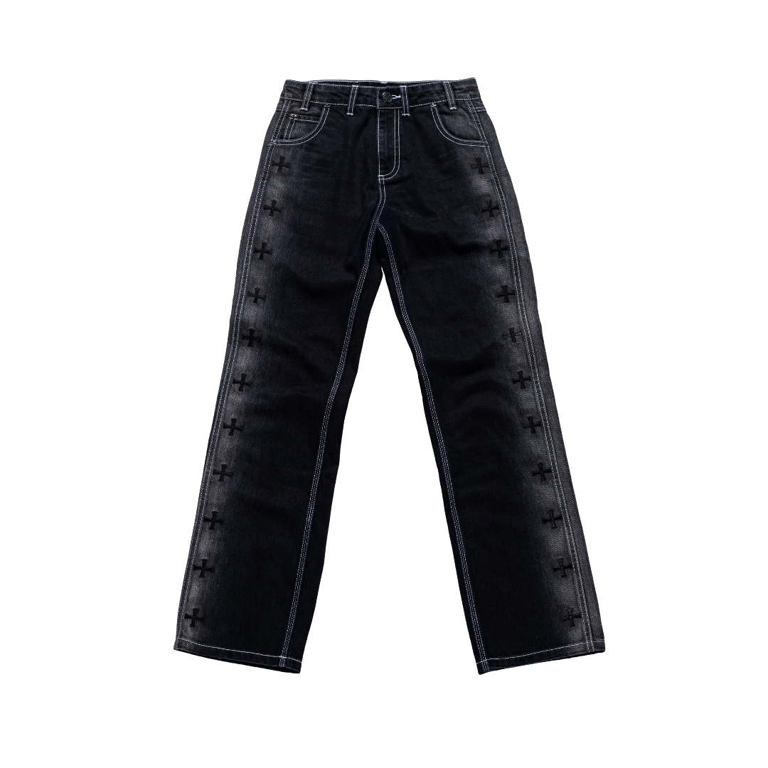 LVGN - Black Fade Cross Denim