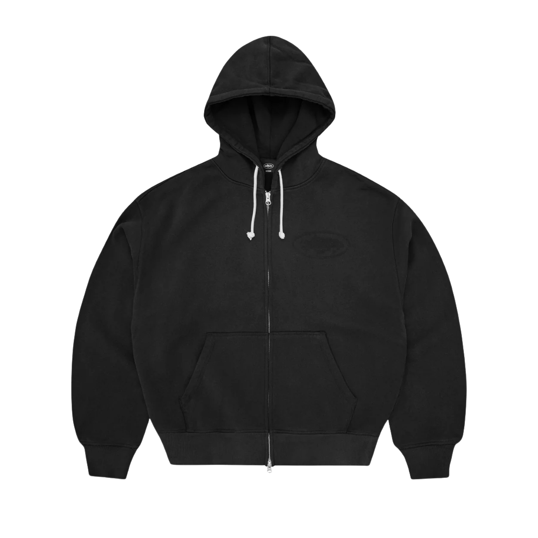 Corteiz Island Knockout Zip Hoodie Black