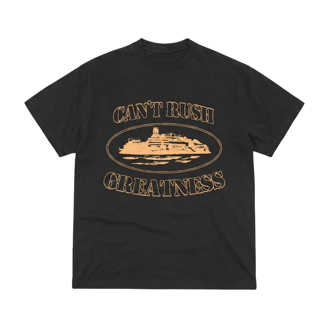 Corteiz x Central Cee Can't Rush Greatness Tee Black