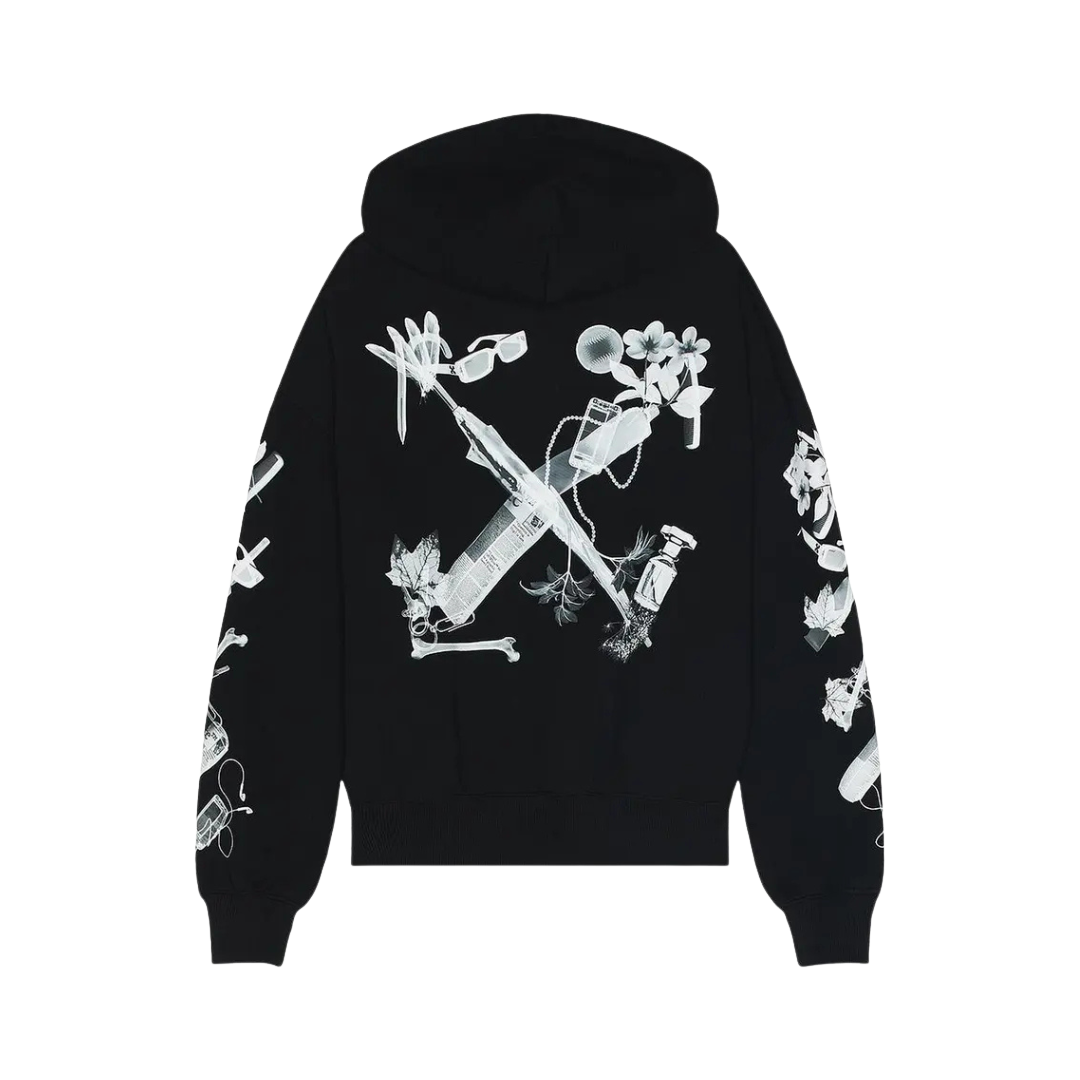 Off White Scan Arrow Over Hoodie Black
