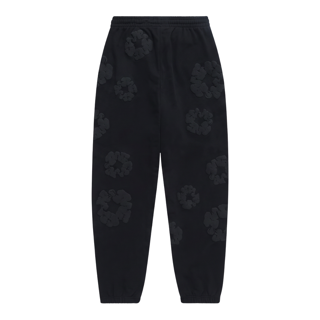 Denim Tears Cotton Wreath Sweatpants Black Monochrome