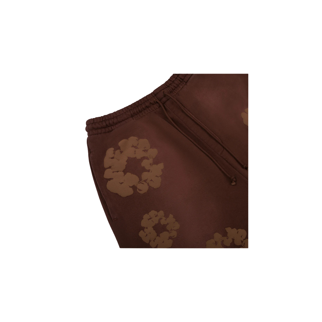 Denim Tears Mono Cotton Wreath Sweat Shorts Brown