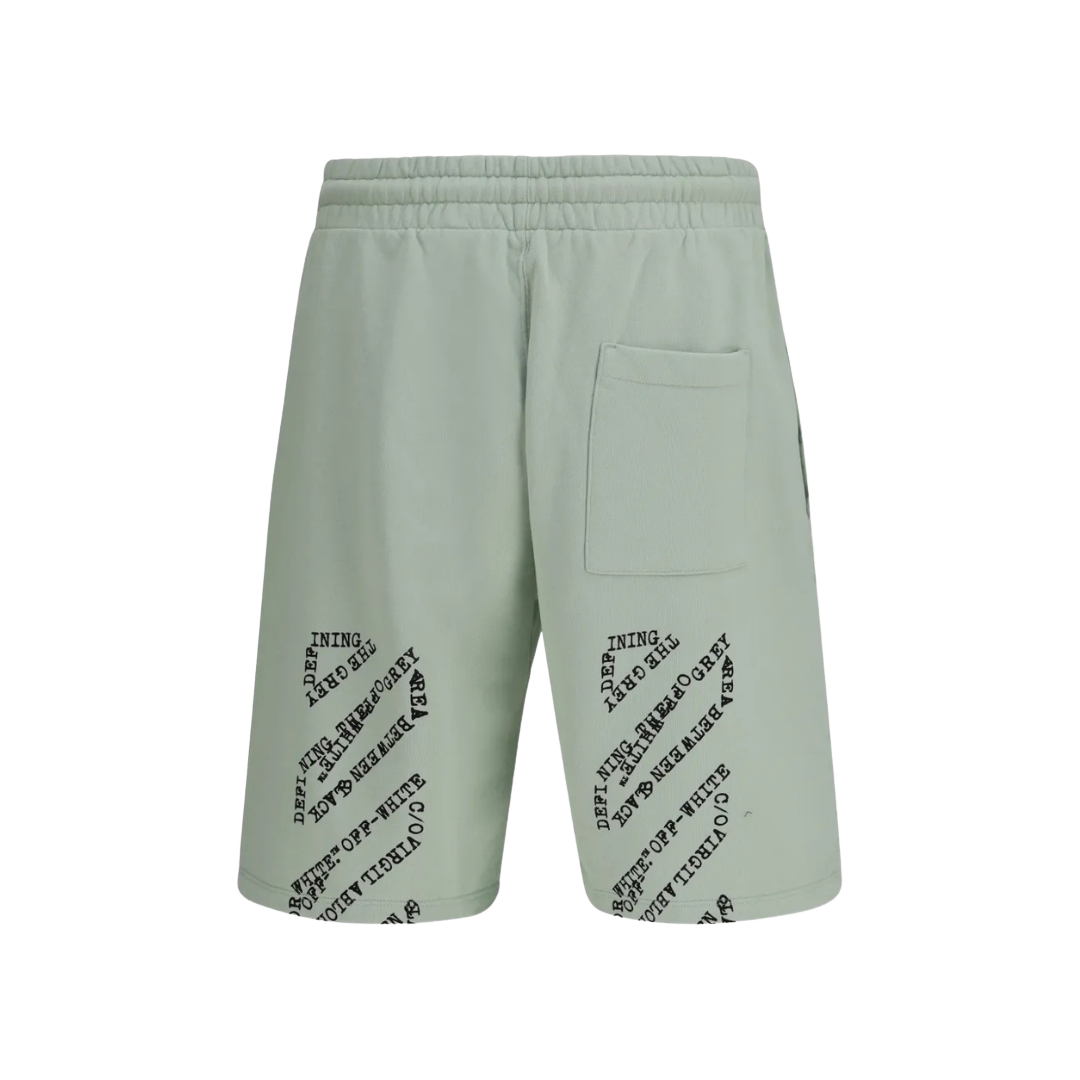 Off White - Arrow Skate Green Sweatshorts