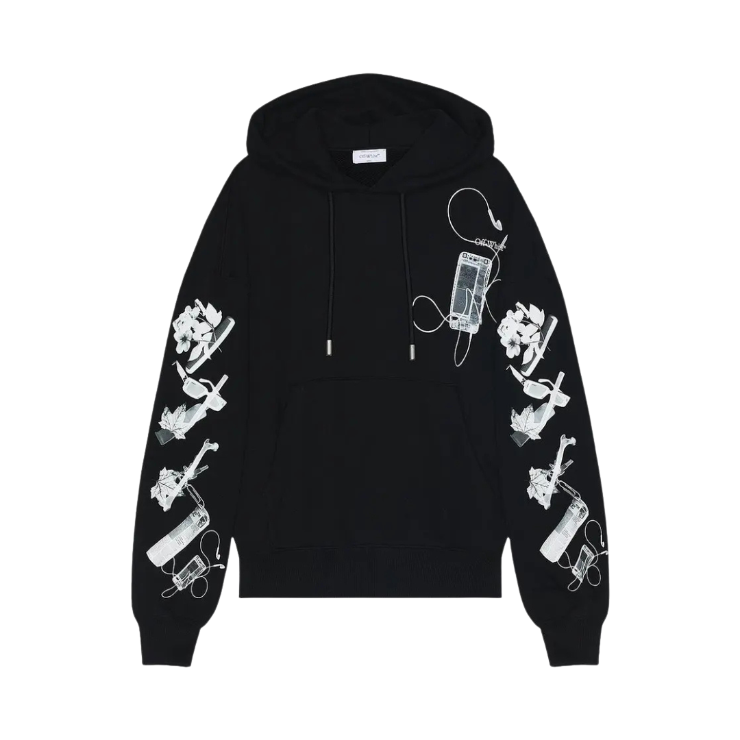 Off White Scan Arrow Over Hoodie Black