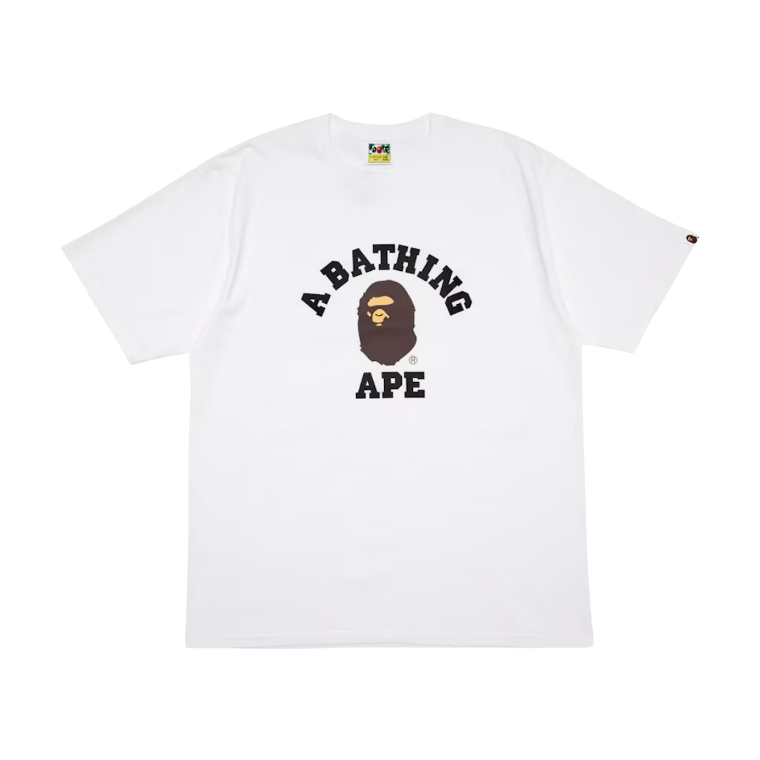Bape College Tee White
