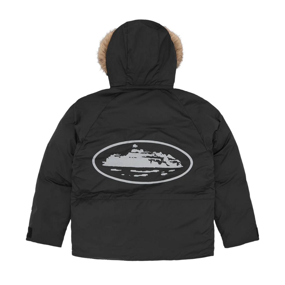 Corteiz Bolo Big Island Fur Black Jacket