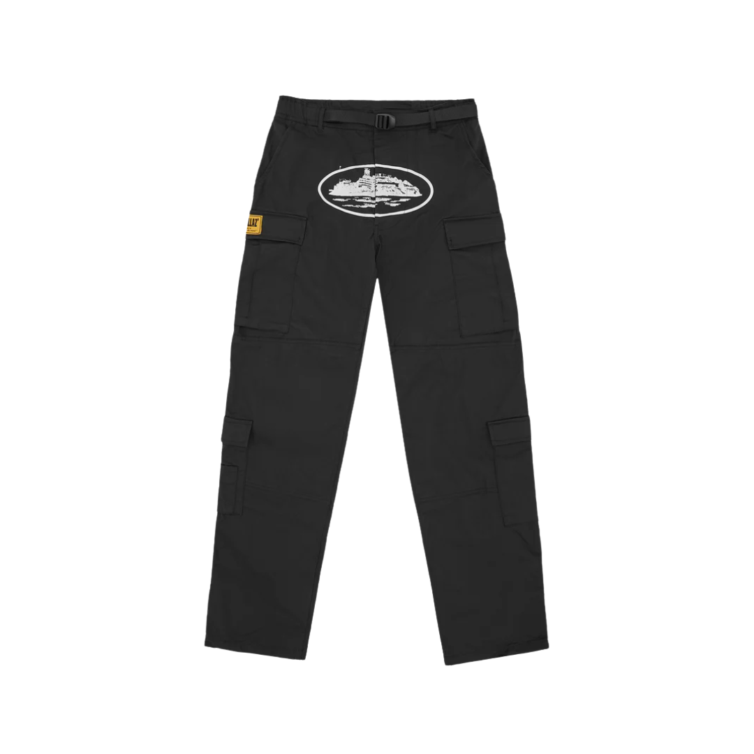 Corteiz Guerillaz Cargos Black/White