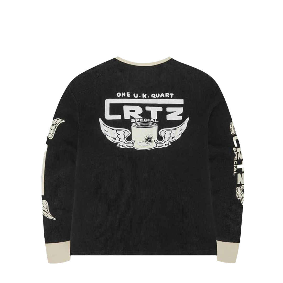 Corteiz Gasolina Waffle Long-Sleeve Black