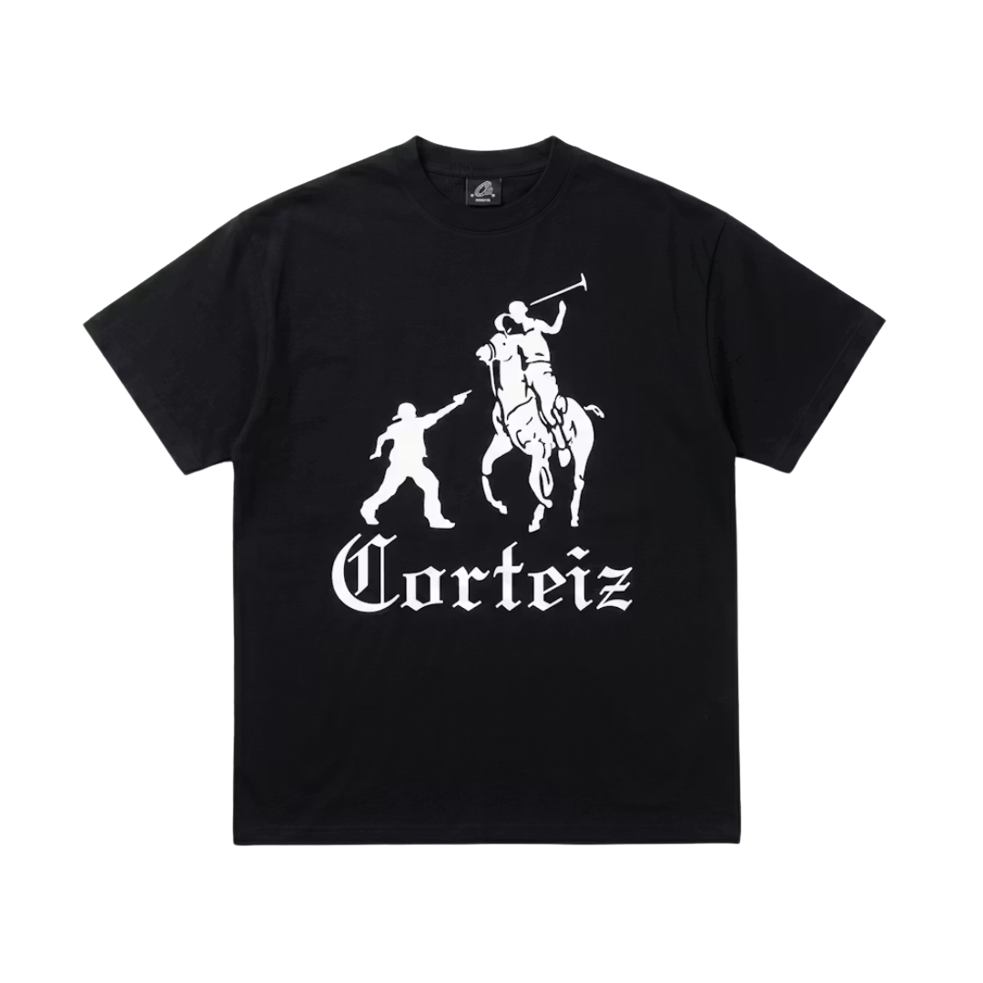Corteiz Jackin Horse Tee Black