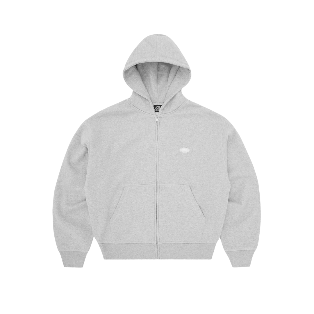 Corteiz Mini Island Zip Hoodie Heather Grey