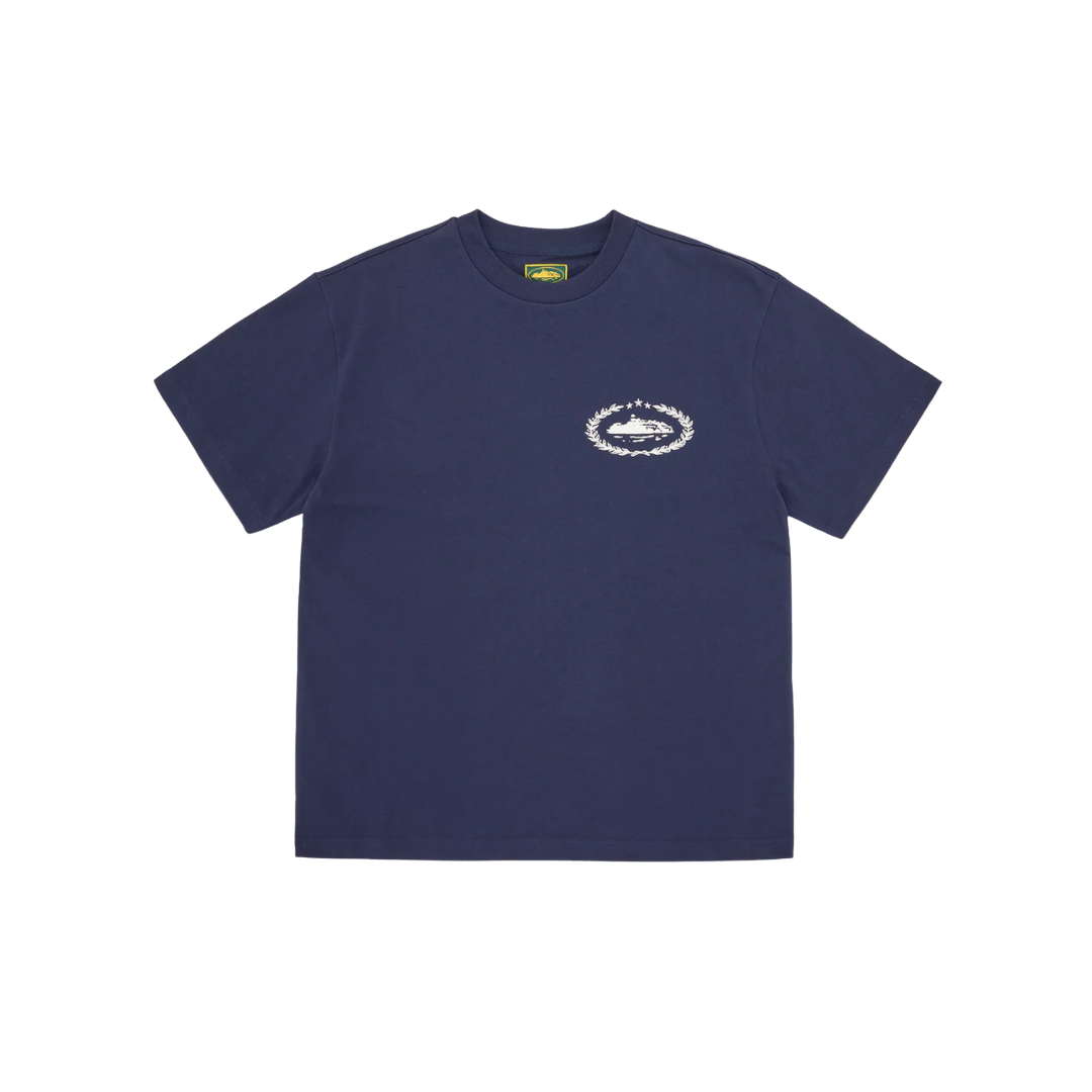 Corteiz Royale Heavyweight Tee Navy White