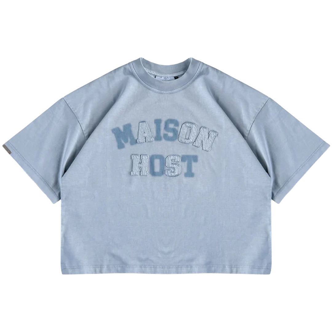 Host - Appliqué Dyed Blue Tee