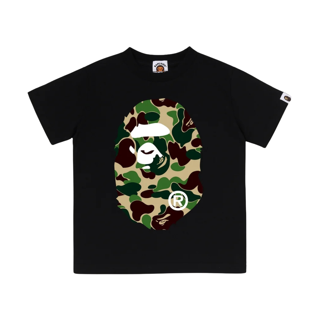 BAPE ABC Camo Big Ape Head Tee Black/Green