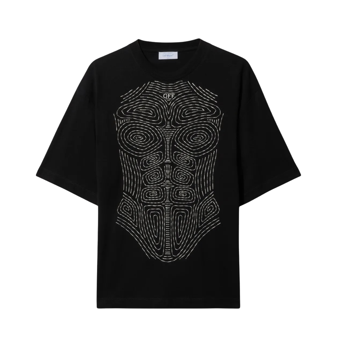 Off White - Crewneck Body Stitch With Embroidery Black