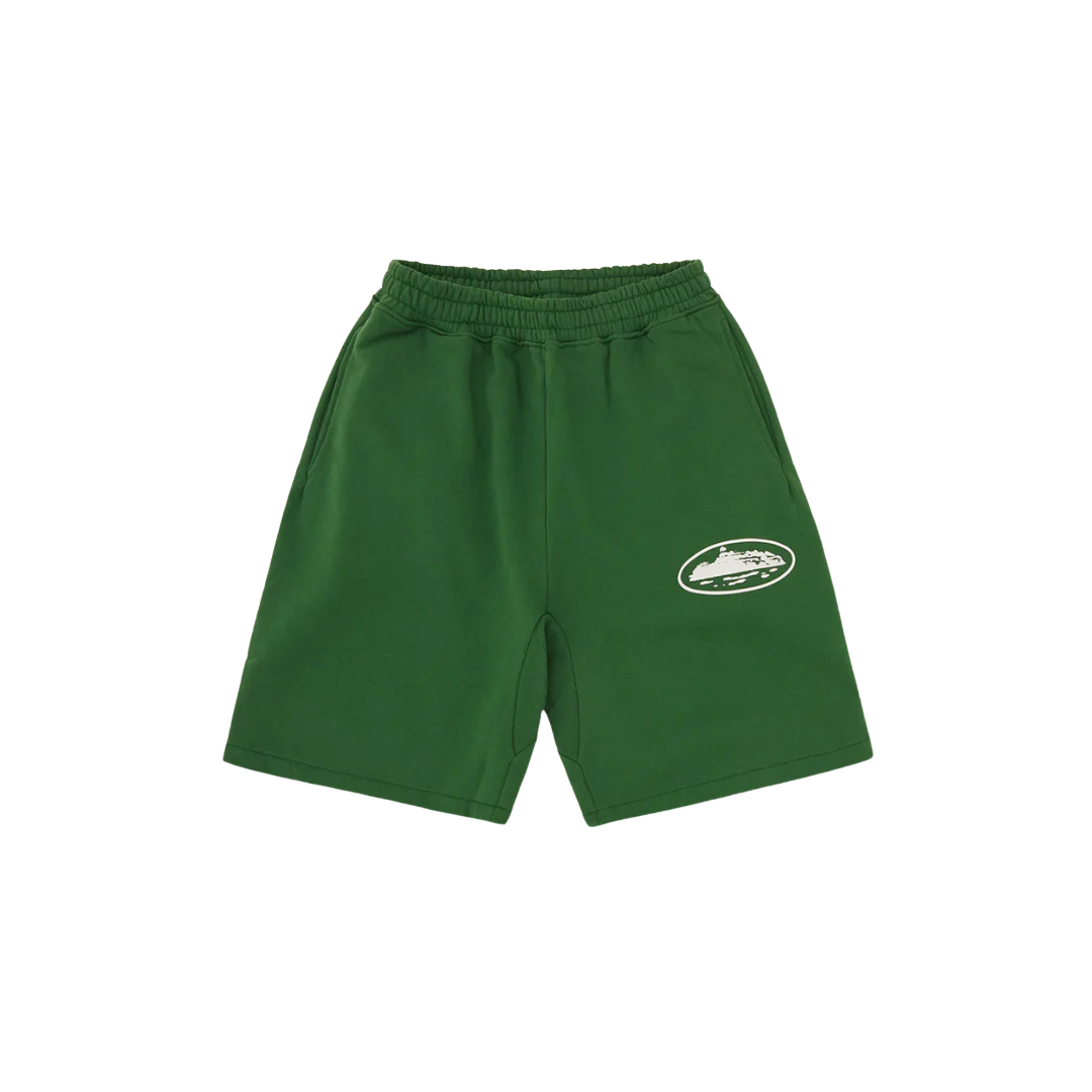 Corteiz Island Puff Print Sweatshort Green