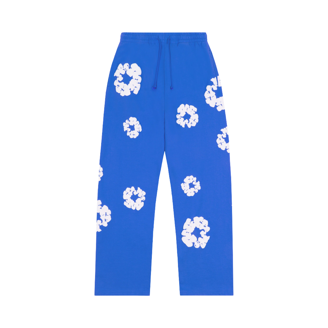 Denim Tears Cotton Wreath Baggy Blue Sweatpants