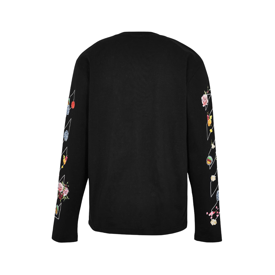Off White - Fresco Diag Skate L/S Tee Black